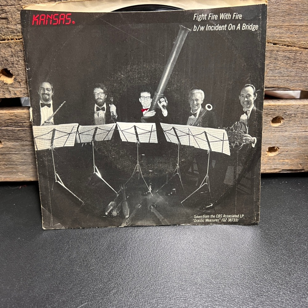 Kansas Fight Fire With Fire Incident On A Bridge 7" Vinyl 45 RPM 1983 ZS4 04057